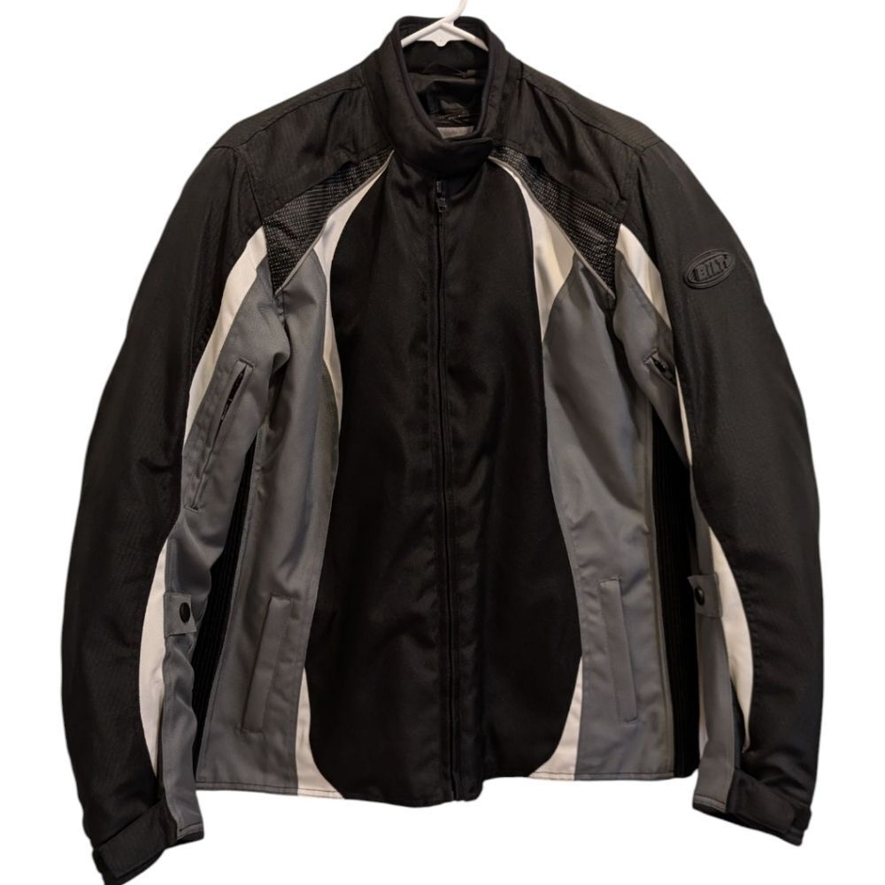 BILT Pro Tourer Mesh Motorcycle Jacket BLW 5 - WOMEN'S XL - Gray/Black/White